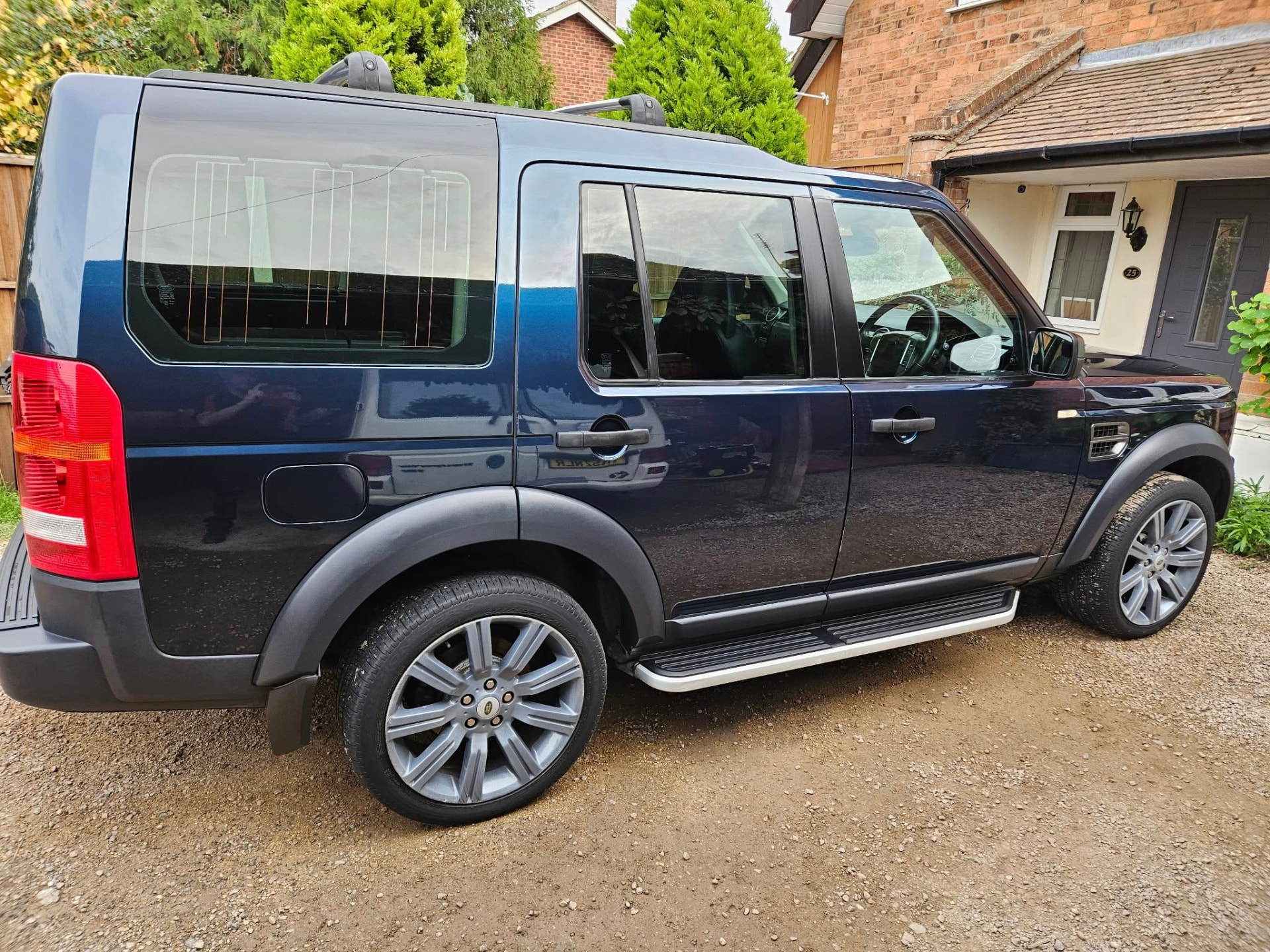 Land Rover Discovery cleaned inside and out on a customer driveway